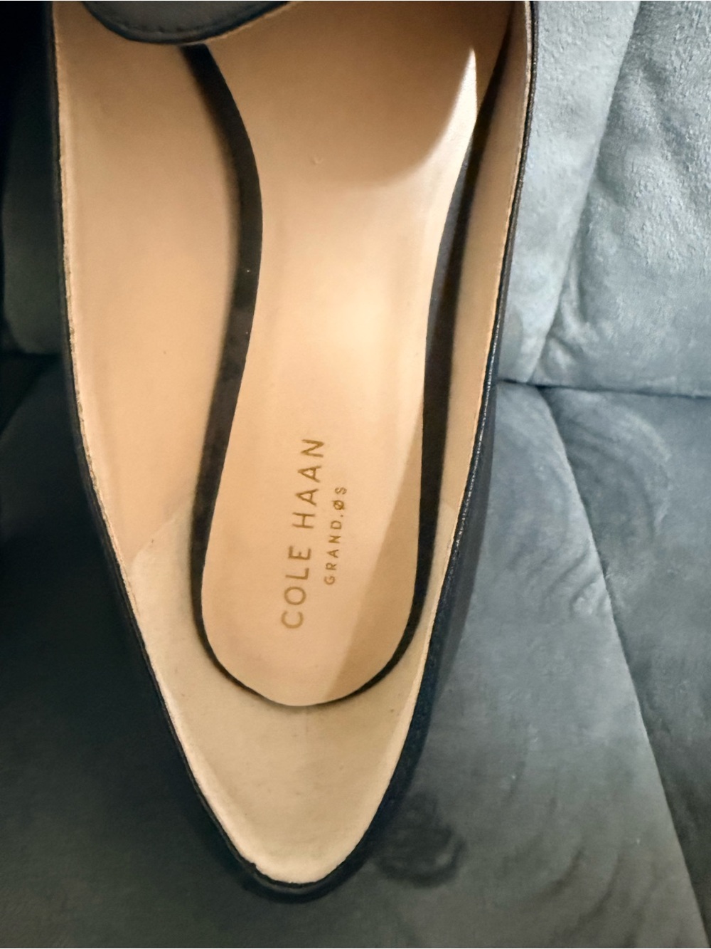 Cole Haan Black Pointed Leather Slip-On Loafers - Picture 8 of 12